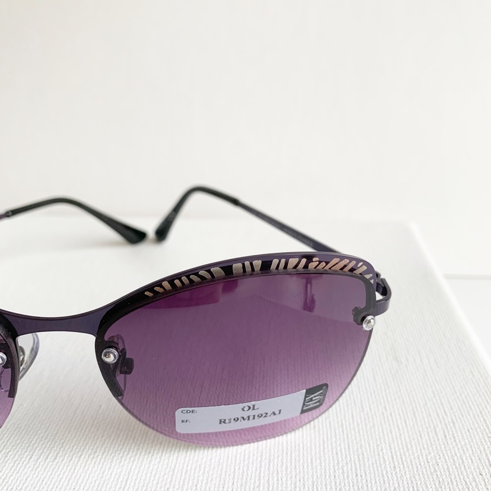 NWT semi rimless purple sunglasses - Picture 5 of 5